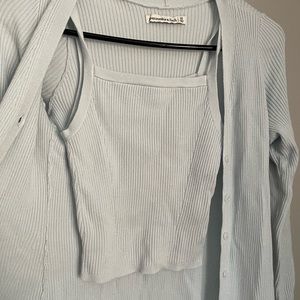 Abercrombie and Fitch tank and sweater duster set
